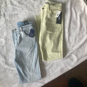 Women Jeans in Light Blue and Cream (90$ Each Mavi size 25 & Cavalli size 27)